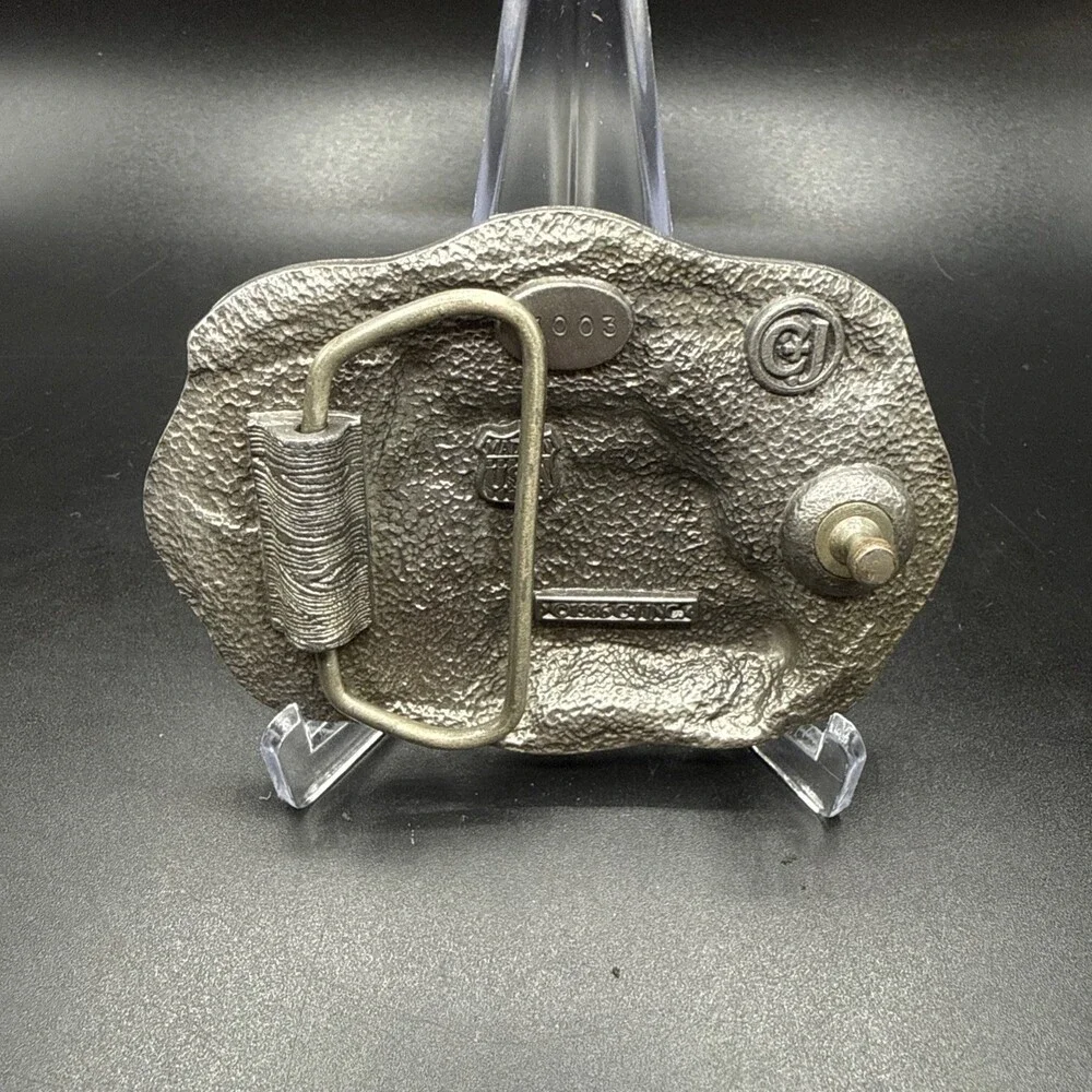 VINTAGE C+J 1986 AMERICA'S GOODS MOVE BY TRUCK BELT BUCKLE RARE CONVOY USA